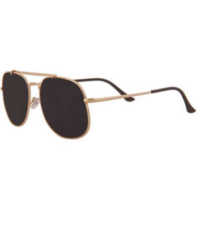 Classic Sunglasses for Men Women Aviator Tinted Lens Trendy Stylish - Gold Metal Frame/ Black Lens - C5193DMLTGY $5.28 Sport