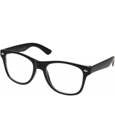 Retro NERD Geek Oversized BLACK Framed Clear Lens Eye Glasses for Men Women - C9186K8C3QD $7.18 Square