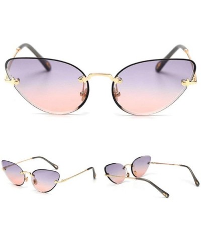 2019 latest frameless sunglasses women's brand designer marine lens butterfly women's fashion retro glasses - C918R6DMGNW $8....