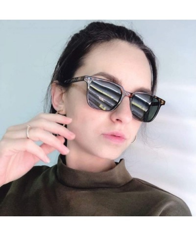 Luxury Aviation Square Sunglasses Men Er Sunglass Vintage Sun Glasses Women Sunglases - C1 - CJ199CD443I $26.02 Goggle