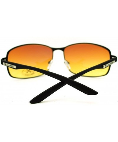 HD Lens Sunglasses Clearer Vision Soft Rectangular Metal Frame - Black - CD11GPCT54B $8.34 Rectangular