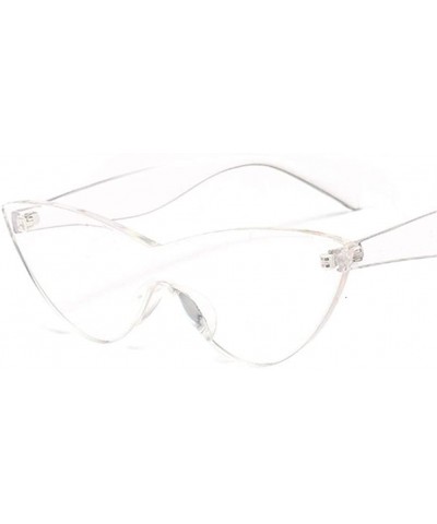 Women Vintage Cat Eye Sunglasses Lovely Sun Glasses For Ladies Cute Sexy Cool Retro Uv400 - Transparent - C0198UCYAXC $8.06 C...