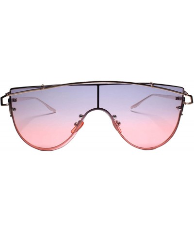 Designer Sophisticated Fancy Fashionable Womens Sunglasses - Blue / Pink - CD18Z0DO7AW $7.35 Aviator