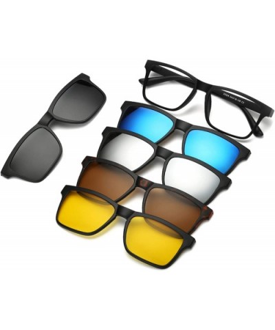 5 Lenes Magnet Sunglasses Clip Mirrored Glasses Men Polarized Clips Custom Prescription Myopia - 2245a - CK198ZS2UG6 $30.68 R...