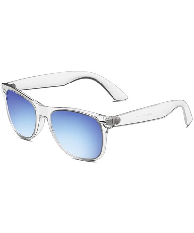 Polarized Sunglasses for Men Retro - Polarized Retro Sunglasses for Men FD2149 - 2.2-transparent-blue - C918A73WN99 $10.07 Se...
