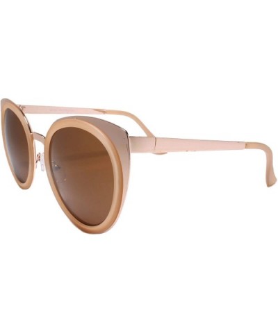 Classy Gorgeous Elegant Fancy Upscale Womens Cat Eye Sunglasses - Gold / Beige - CB199ER50O9 $12.89 Cat Eye