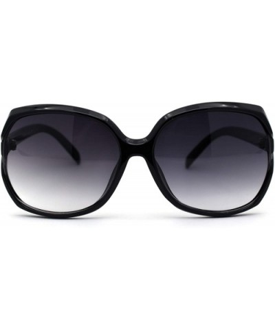 Womens Oversize Thick Plastic Butterfly Diva Sunglasses - Black Smoke - CT192WYU8G8 $9.53 Butterfly