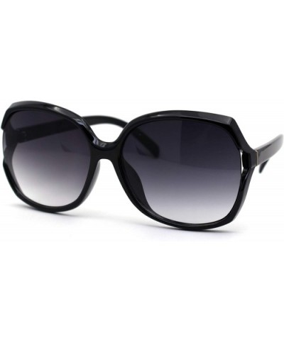 Womens Oversize Thick Plastic Butterfly Diva Sunglasses - Black Smoke - CT192WYU8G8 $9.53 Butterfly