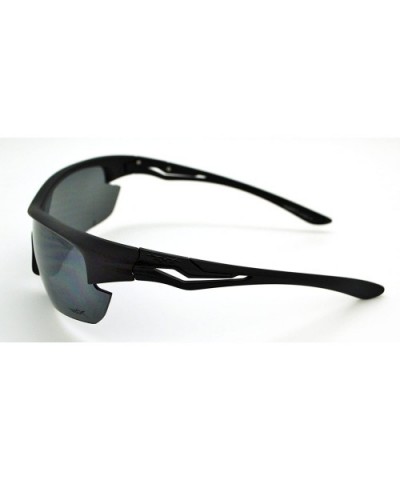 Mens & Womens Sport Wrap Exercise- Sunglasses- Cycling Running w/Microfiber - Black - C912KWJIEZD $8.63 Sport