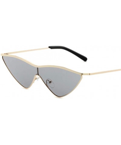 Triangular Cat Eye Sunglasses Suitable for Driving - Traveling and Shopping - Gold Frame Ashes - CN18XAMA985 $27.86 Goggle