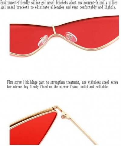 Triangular Cat Eye Sunglasses Suitable for Driving - Traveling and Shopping - Gold Frame Ashes - CN18XAMA985 $27.86 Goggle