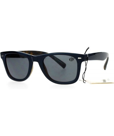 Unisex Square Sunglasses Designer Fashion Horn Rim Frame UV 400 - Navy Tort - CV1884ATNUE $9.47 Square