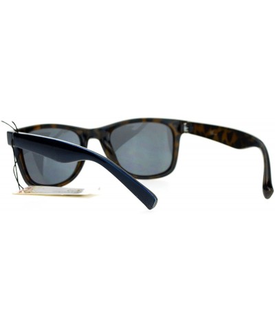 Unisex Square Sunglasses Designer Fashion Horn Rim Frame UV 400 - Navy Tort - CV1884ATNUE $9.47 Square