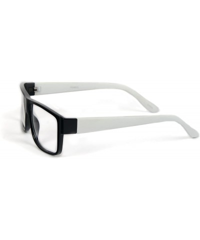 Wayfarer Clear Lens Rubber Coated Soft Feel Temple Sunglasses P2065CL - White - CO11BOS09KP $5.45 Wayfarer