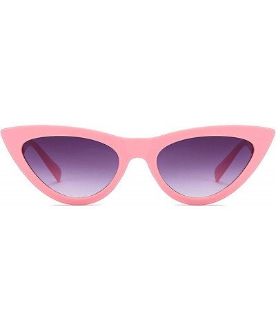 Retro Cat's Eye Sunglasses for Women PC AC UV 400 Protection Sunglasses - Pink - CO18SAR5TS0 $9.98 Sport