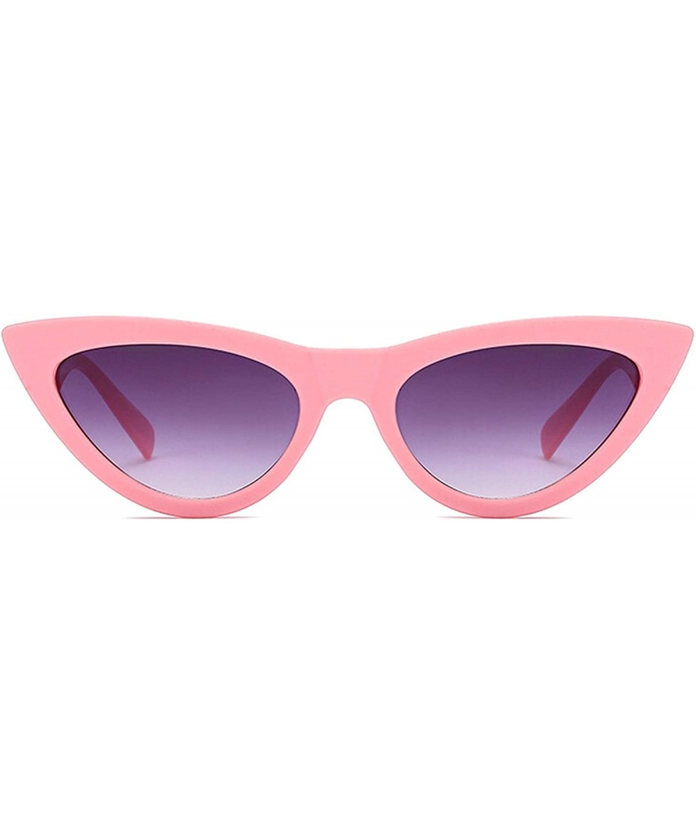 Retro Cat's Eye Sunglasses for Women PC AC UV 400 Protection Sunglasses - Pink - CO18SAR5TS0 $9.98 Sport