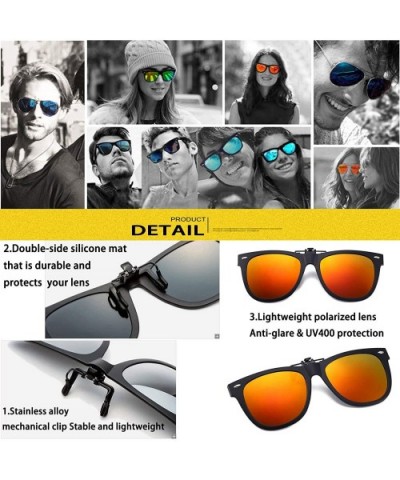 Polarized Sunglasses Prescription Eyeglass Orange 2 - Round-orange - CI18RSXS5QE $11.88 Aviator