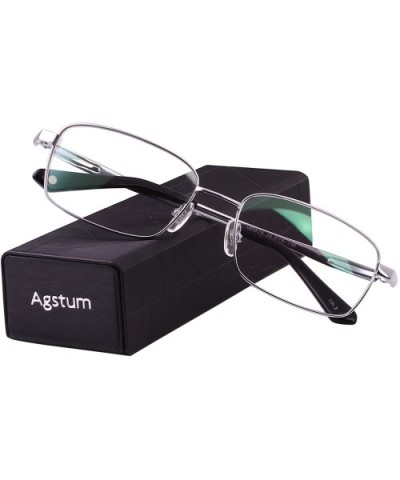 Titanium Full Rim Durable Glasses Frame Optical Eyeglasses - Large Silver - CC1850EC3HG $22.36 Aviator