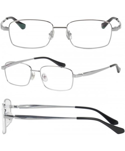 Titanium Full Rim Durable Glasses Frame Optical Eyeglasses - Large Silver - CC1850EC3HG $22.36 Aviator