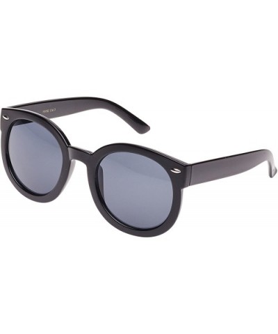 Warhol Style Retro Oversized Sunglasses - Black - CL12JSBB241 $17.39 Round