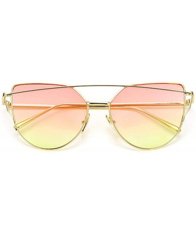 2018 Brand Designer Cat Eye Sunglasses Women Vintage Metal Reflective Glasses Mirror Retro Oculos De Sol Gafas - CX1985G4I2Q ...