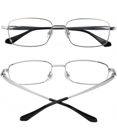 Titanium Full Rim Durable Glasses Frame Optical Eyeglasses - Large Silver - CC1850EC3HG $22.36 Aviator