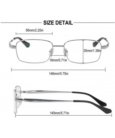 Titanium Full Rim Durable Glasses Frame Optical Eyeglasses - Large Silver - CC1850EC3HG $22.36 Aviator