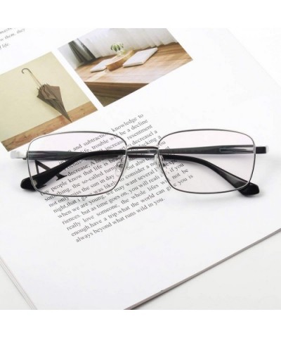 Titanium Full Rim Durable Glasses Frame Optical Eyeglasses - Large Silver - CC1850EC3HG $22.36 Aviator