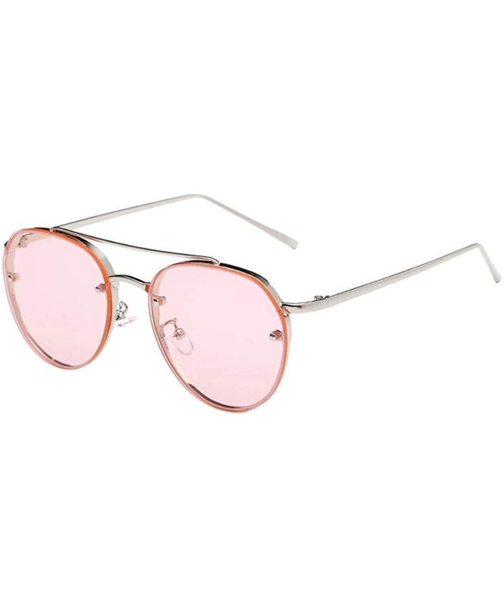 Polarized Aviator Sunglasses Women Protection - A - CP18UKAC42R $6.41 Semi-rimless