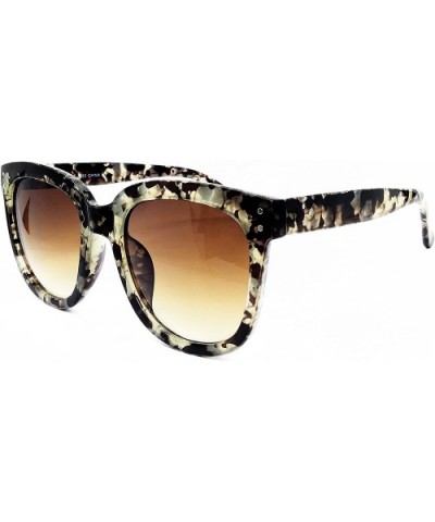 7222 Premium Oversize XXL Women Men Mirror Brand Style Fashion Sunglasses - Amber Grey - CH18XIC772H $13.30 Round