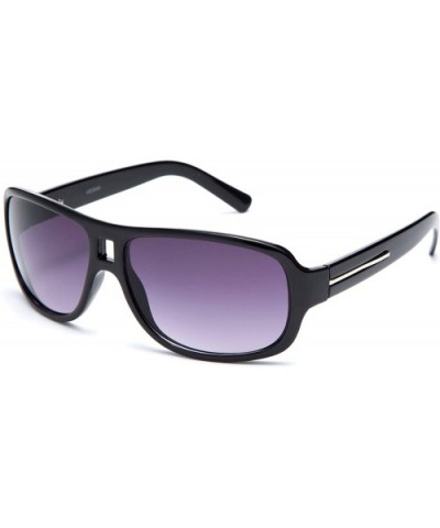 "Clarify" Fashion Round Pilot Style Sunglasses with UV 400 Protection - Black - CT12NBAGYP4 $6.74 Oval