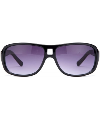 "Clarify" Fashion Round Pilot Style Sunglasses with UV 400 Protection - Black - CT12NBAGYP4 $6.74 Oval