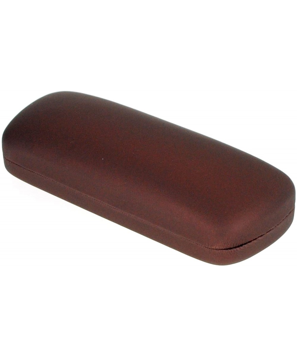 Sunglasses & Glasses Protective Hard Case Rectangular Faux Matte Leather - Brown - C21877GY3R6 $5.76 Rectangular