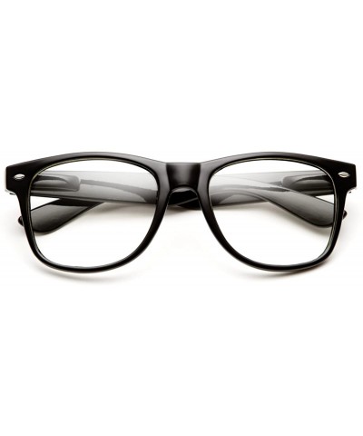 Sunglasses Classic Black Frame Eyewear Retro 80's Classic - Clear - CH126M85YGP $7.41 Wayfarer