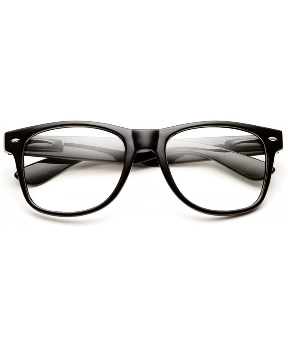 Sunglasses Classic Black Frame Eyewear Retro 80's Classic - Clear - CH126M85YGP $7.41 Wayfarer