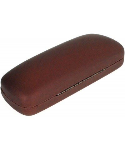 Sunglasses & Glasses Protective Hard Case Rectangular Faux Matte Leather - Brown - C21877GY3R6 $5.76 Rectangular