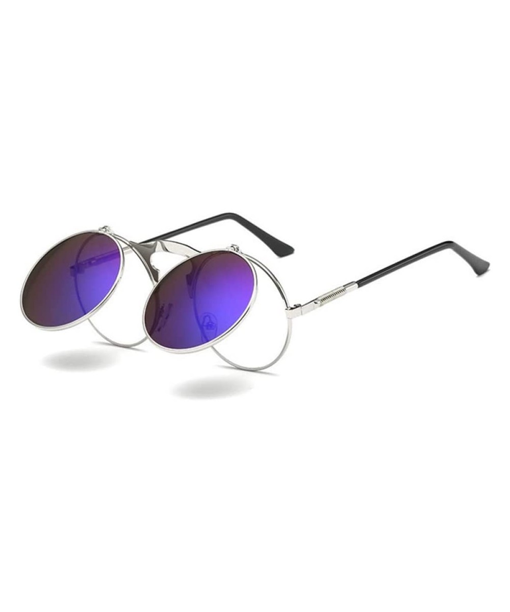 Sunglasses Women Round Metal Frames Sun Glasses Men Retro Eyewear UV400 - 1 - CR18QA8ITK5 $25.48 Round