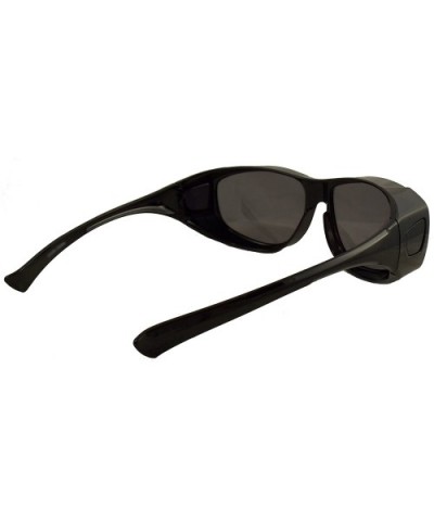 Fit Over Sunglasses with Polarized Lenses - Wear Over Prescription Glasses - Black Frame / Smoke Lens - CU11VANB99D $9.29 Sport