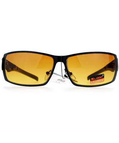 Xloop HD Sunglasses High Definition Clarity Lens Mens Rectangular Frame - Black - CD1875O3H9G $8.12 Rectangular