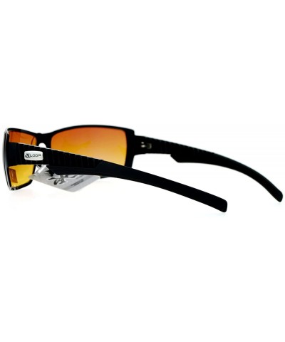 Xloop HD Sunglasses High Definition Clarity Lens Mens Rectangular Frame - Black - CD1875O3H9G $8.12 Rectangular