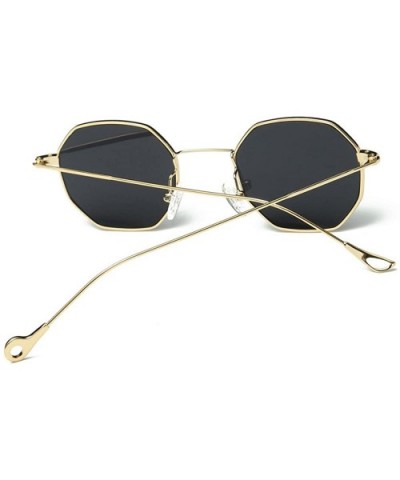 Womens Men Sunglasses Polarized UV Protection Oversized Aviator Metal Frame Small Face - Gray - CW18TY64DWY $5.19 Aviator