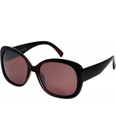 Women's Butterfly Frames with Polarized Driving Lens 31736TT-PDF - Brown-clear Brown - CC12I3MOK1X $10.88 Butterfly