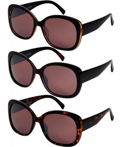 Women's Butterfly Frames with Polarized Driving Lens 31736TT-PDF - Brown-clear Brown - CC12I3MOK1X $10.88 Butterfly