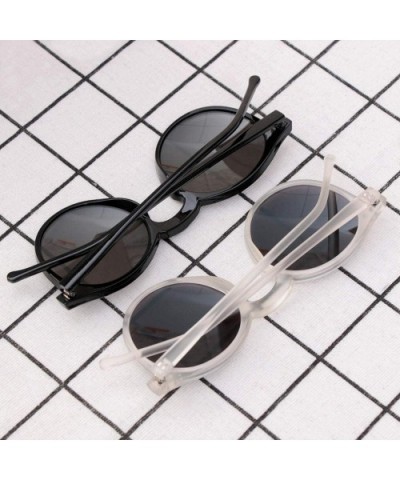 Sun Glasses Unisex Vintage Retro Women Men Glasses Mercury Mirror Lens Sunglasses-Black Grey Grad - CV199HTG8M5 $20.23 Goggle