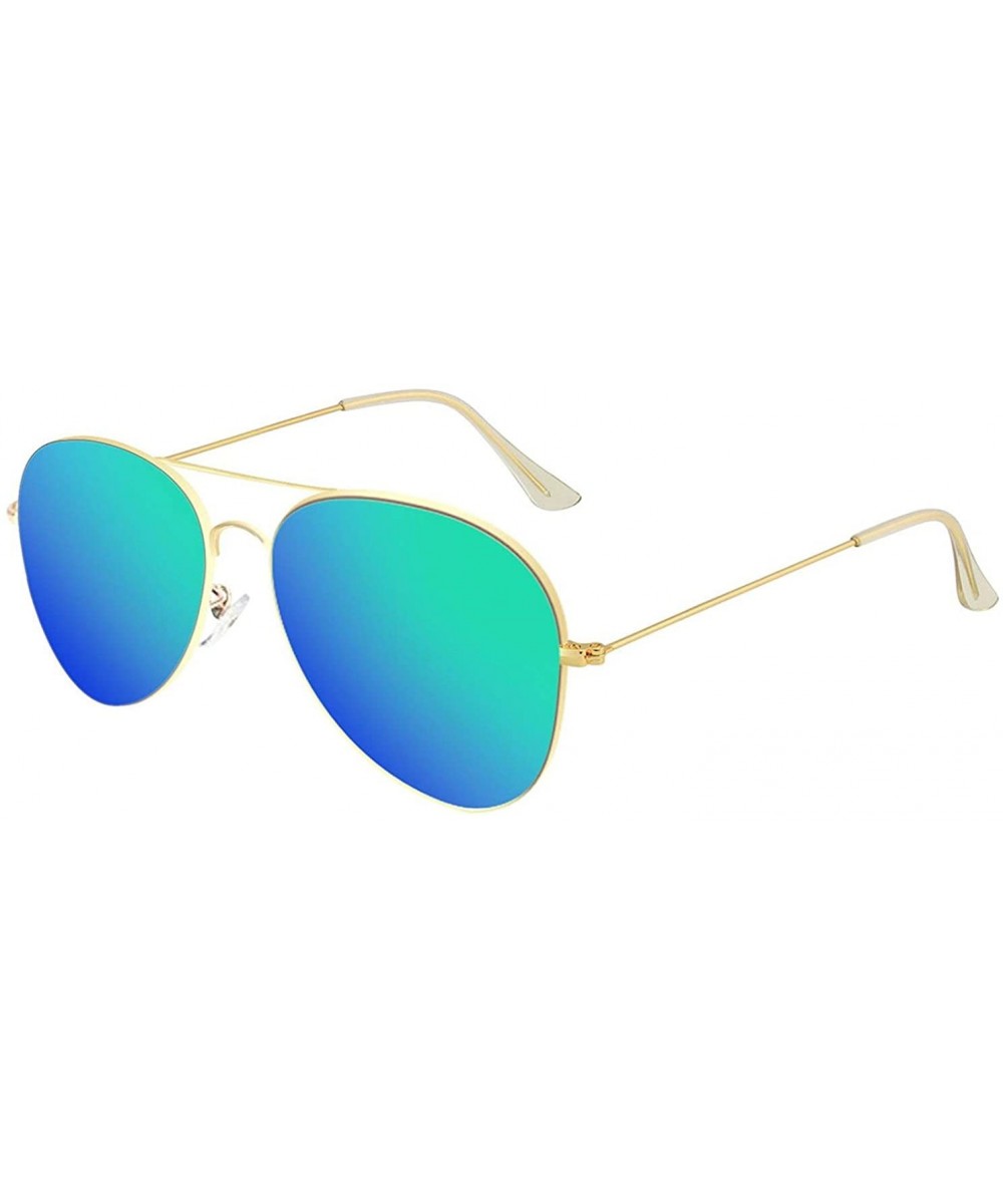 Polarized Aviator Sunglasses for Kids Women Men UV400 Protection - Blue - CL18GQH79LD $5.95 Aviator