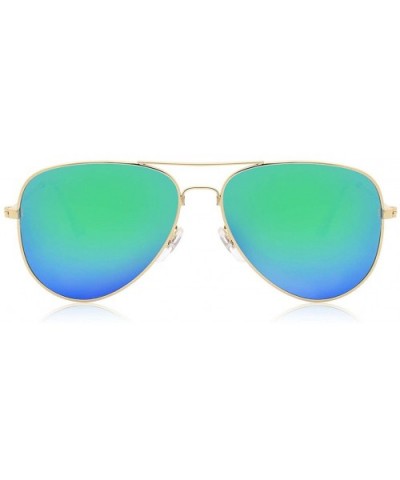 Polarized Aviator Sunglasses for Kids Women Men UV400 Protection - Blue - CL18GQH79LD $5.95 Aviator