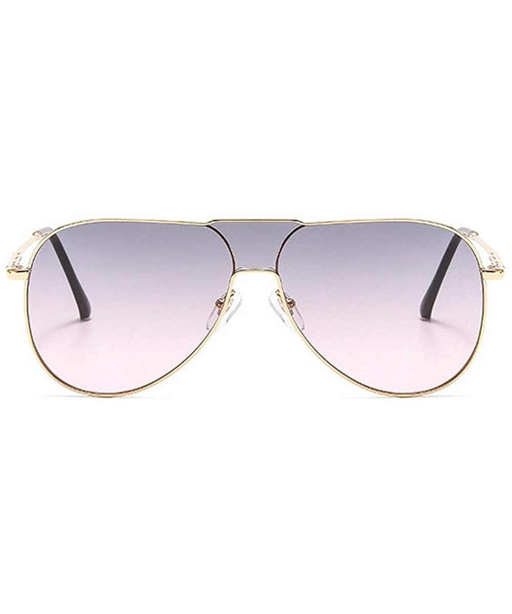 Oversized Retro Sunglasses Designer Brand Luxury Pilot Driving Sun Glasses For Women - Gray&pink - C81947Q6YMN $8.60 Oversized