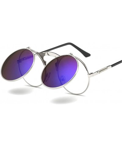 Retro Sunglasses Round Metal Frames Sun Glasses Women Men Eyewear Gold1 Gold1 - CY194O3XNMK $18.00 Oval