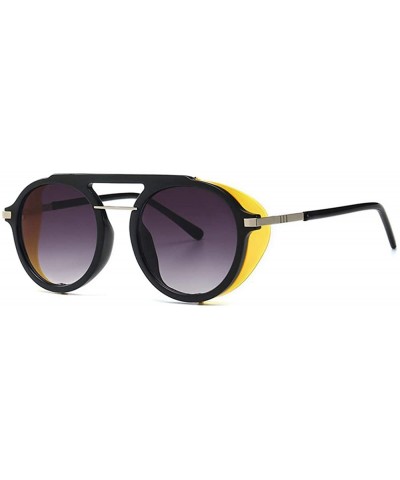 Fashion Gothic Sunglasses Designer Glasses - Gray&yellow - CK18S9KNUCR $9.25 Round