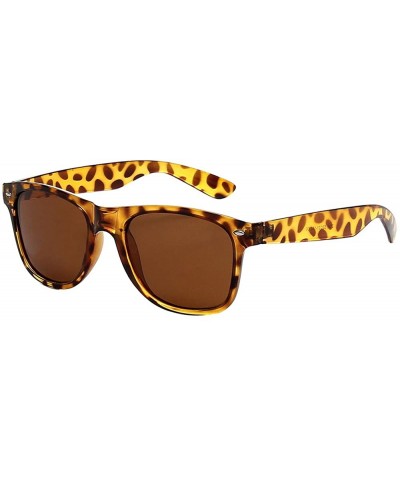 Classic 80's Vintage Style Design Polarized Sunglasses - Brown - CP12NGGCCPE $6.96 Goggle